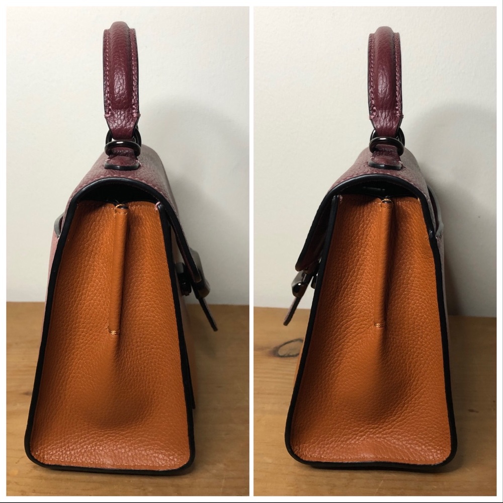 S⭕️LD‼️ Coach Tabby Top Handle 20 in Colorblock Leather - Picture 3 of 12